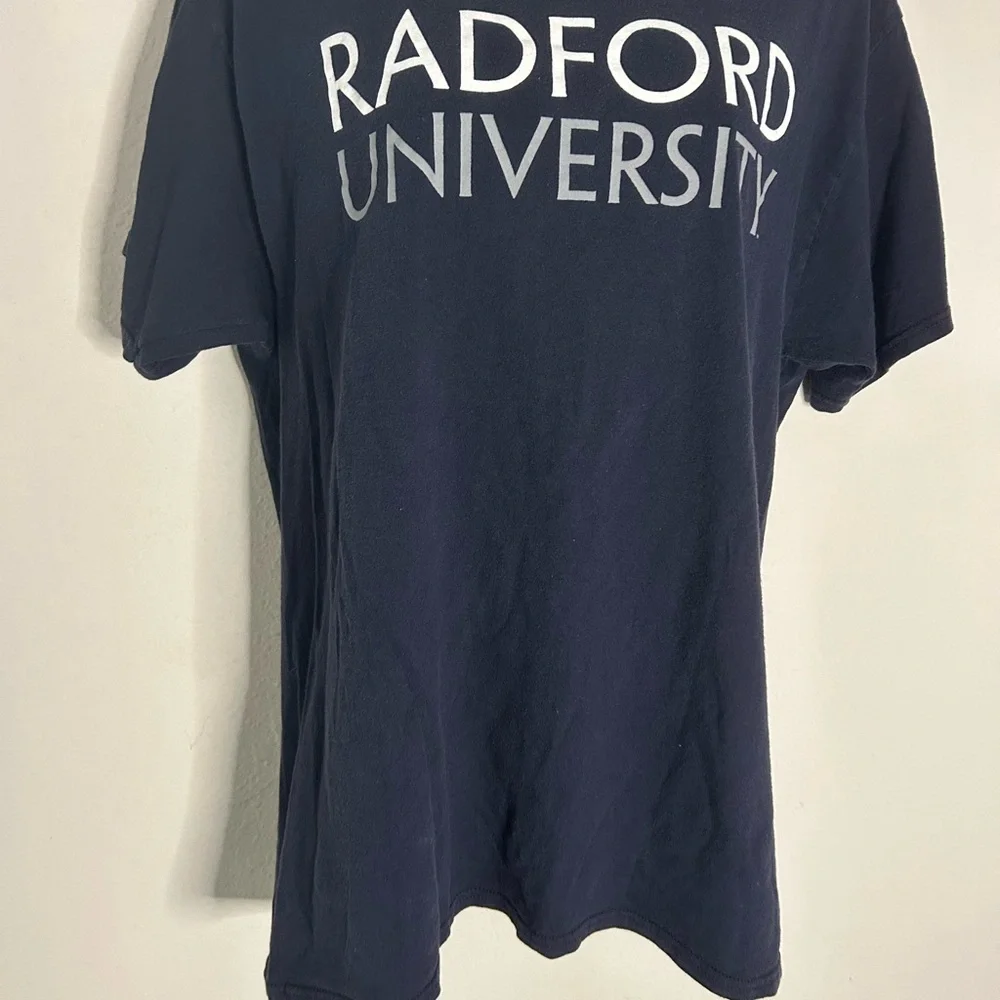 5 for $25 🌙 Champion Dark Navy Blue Radford University Tee - Picture 3 of 5